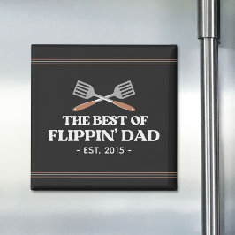 Bester Flippin Vater Spatula Funny Retro Magnet