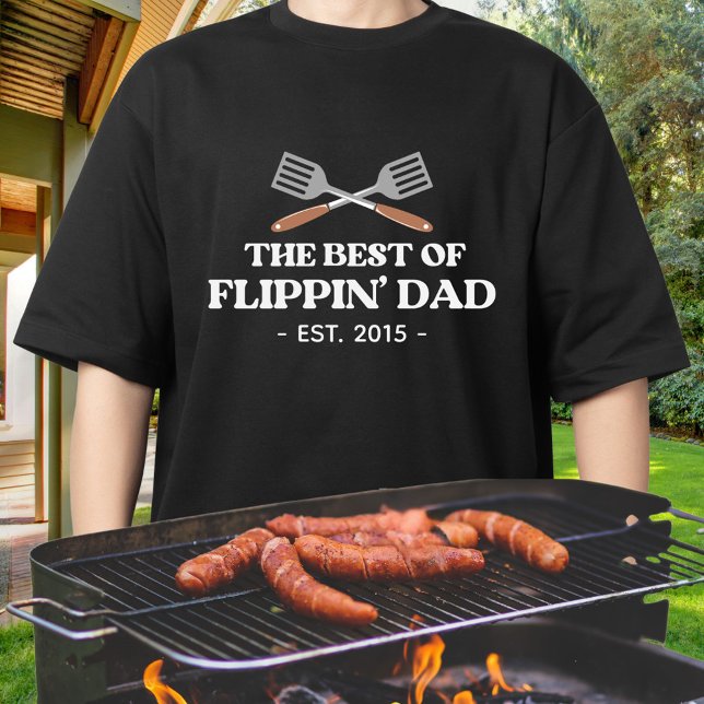 Bester Flippin Vater Spatula Funny Retro T-Shirt (In situ)