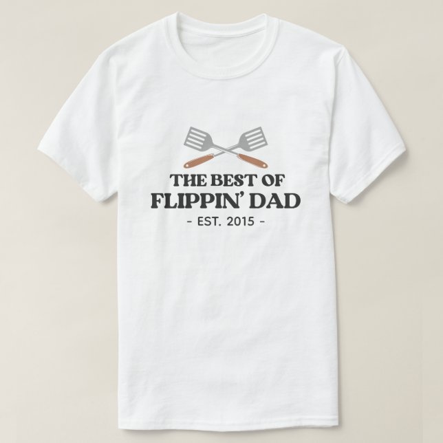 Bester Flippin Vater Spatula Funny Retro T-Shirt (Design vorne)