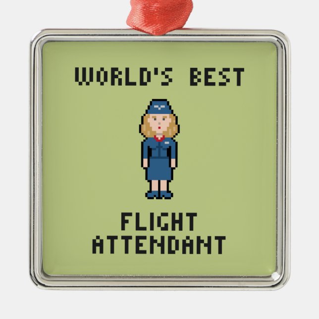 Bester Flugbegleiter der Welt Silbernes Ornament (Vorne)