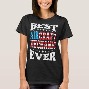 Bester Flugzeugmechaniker 4. Vierter Juli USA Amer T-Shirt