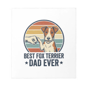 Bester Fox Terrier Vater Aller Zeiten Vintage Hund Notizblock