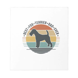 Bester Fox Terrier-Vater überhaupt Vintage-Hund-Sh Notizblock