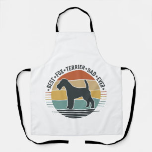 Bester Fox Terrier-Vater überhaupt Vintage-Hund-Sh Schürze