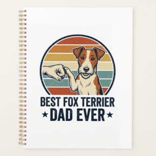 Bester Fox Terrier-Vater überhaupt Vintage-Hundefr Planer