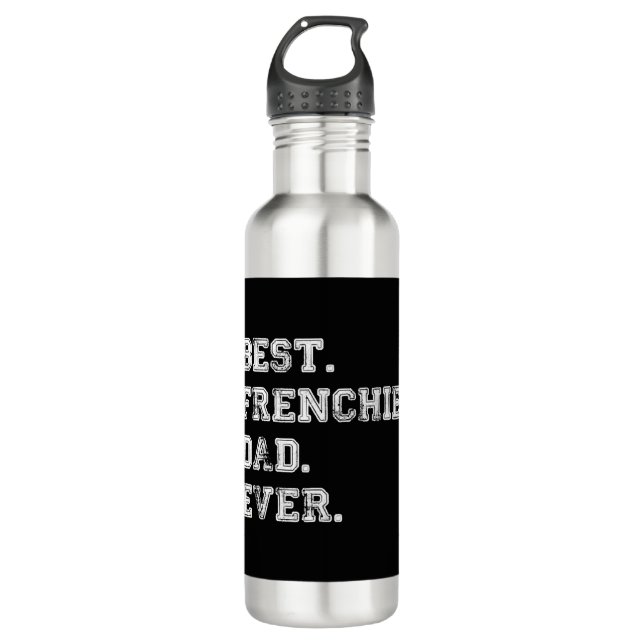 Bester französischer Hund-Vater je Edelstahlflasche (Vorderseite)