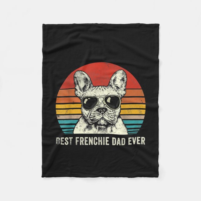 Bester französischer Vater Ever Funny French Bulld Fleecedecke (Vorderseite)