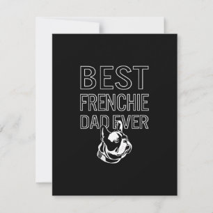 Bester französischer Vater je Daddy French Bulldog Dankeskarte