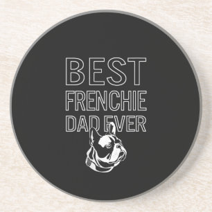 Bester französischer Vater je Daddy French Bulldog Getränkeuntersetzer