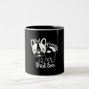 Bester französischer Vater je Daddy French Bulldog Zweifarbige Tasse