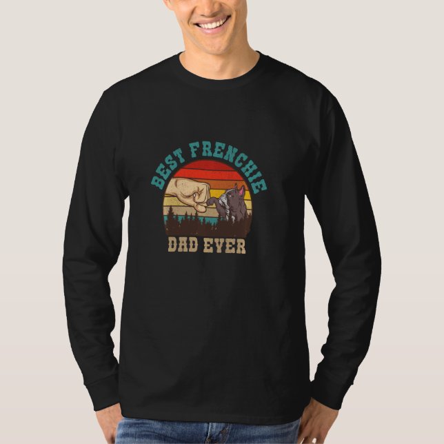 Bester französischer Vater je French Bulldog T-Shirt (Vorderseite)