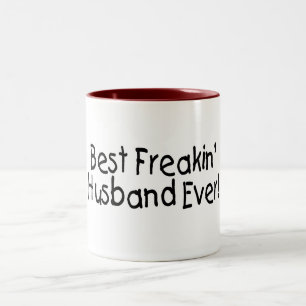 Bester Freakin Ehemann überhaupt Zweifarbige Tasse