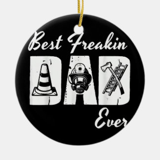 Bester Freakin Fireman Vater je Feuerwehrmann Feue Keramik Ornament