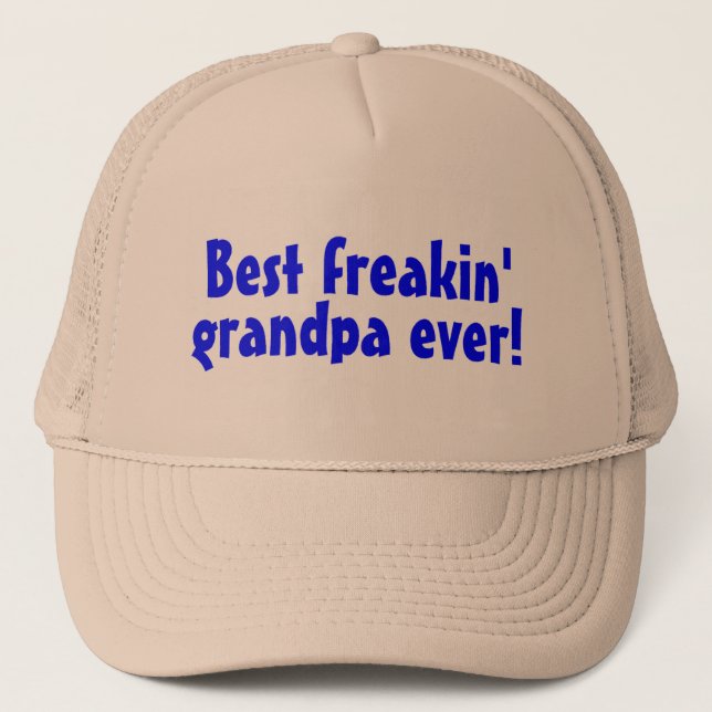 Bester Freakin Großvater überhaupt (Blau) Truckerkappe (Vorderseite)