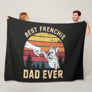 Bester Frenchie-Vater Aller Zeiten Retro Fleecedecke