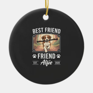 Bester Freund Alfie Hunde-Liebhaber Keramik Ornament