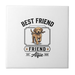 Bester Freund Alfie Vintage-Hundefreund-Design_1 Fliese
