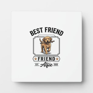 Bester Freund Alfie Vintage-Hundefreund-Design_1 Fotoplatte