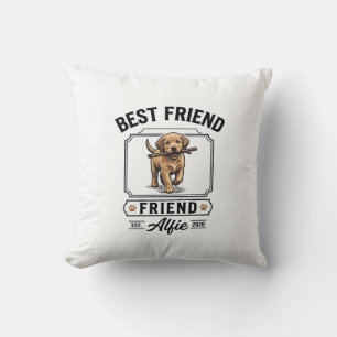 Bester Freund Alfie Vintage-Hundefreund-Design_1 Kissen