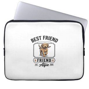 Bester Freund Alfie Vintage-Hundefreund-Design_1 Laptopschutzhülle