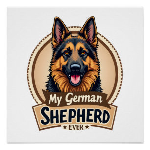 Bester Freund Aller Zeiten Mein Deutscher Schäferh Poster