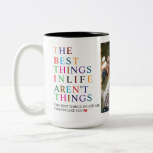 Bester Freund der Welt Benutzerdefiniertes Foto Zweifarbige Tasse