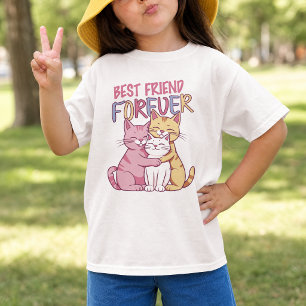 Bester Freund für immer Süße Katzen Typografie T-Shirt