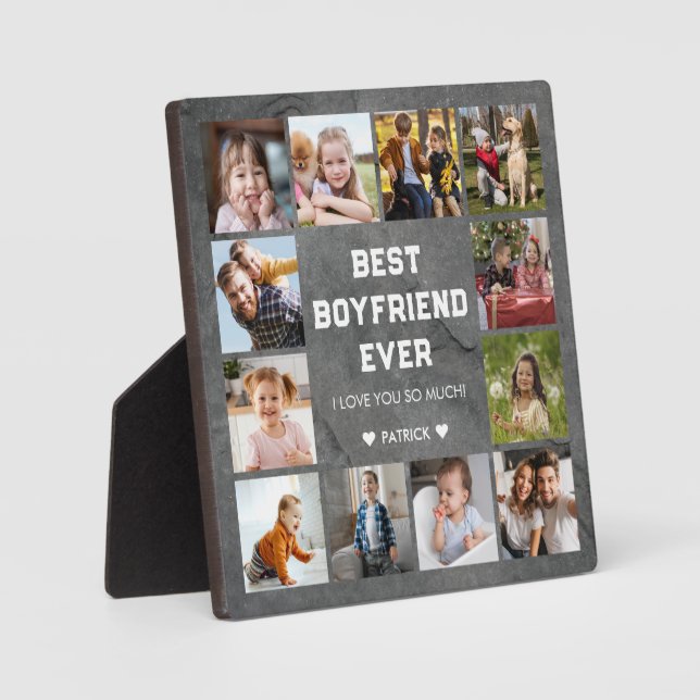 Bester Freund je 12 Foto Collage Fotoplatte (Vorderseite)