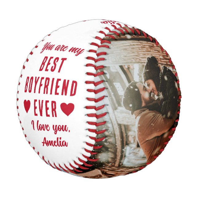 Bester Freund je 2 Fotos Baseball (Schrägansicht)