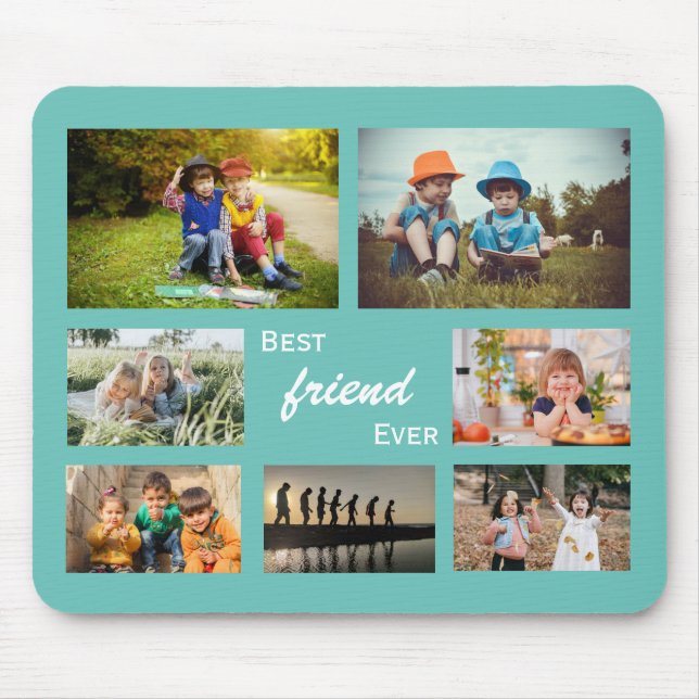 Bester Freund je 7 Square FotoCollage Mousepad (Vorne)