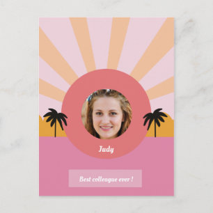 Bester Freund, je farbenfroh moderne Palme Feiertagspostkarte