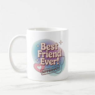 Bester Freund je, gebilligtes Textdesign Kaffeetasse
