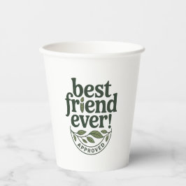 Bester Freund je! Genehmigt - Textentwurf Pappbecher