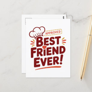 Bester Freund je genehmigtes Textdesign Postkarte