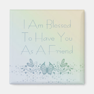 Bester Freund Schöne blaue grüne Butterfly Magnet