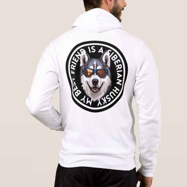 Bester Freund Siberian Husky Hoodie (Rückseite)