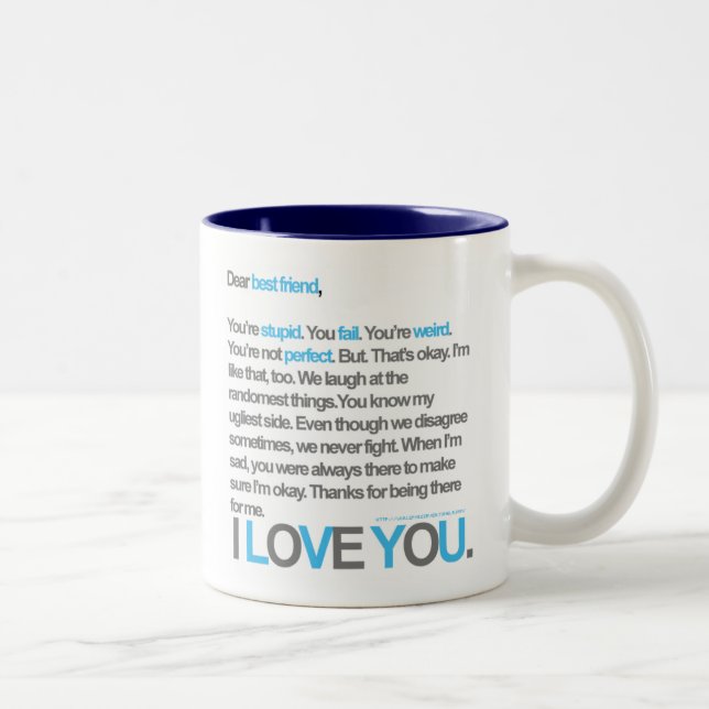 Bester Freund-Tasse Zweifarbige Tasse (Rechts)