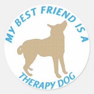 Bester Freund-Therapie-Hund Runder Aufkleber