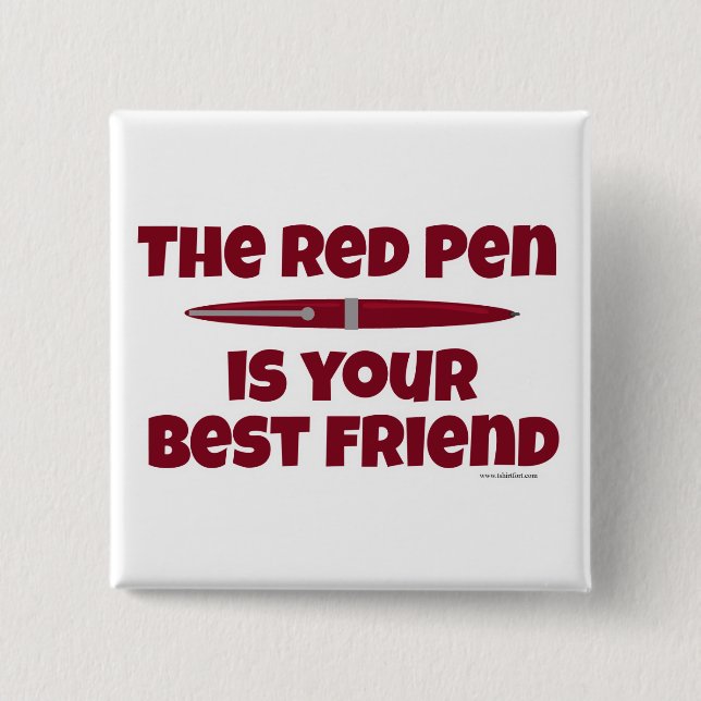 Bester freundlicher Schreibvorgang für Red Pen Edi Button (Vorderseite)