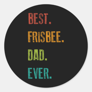 Bester Frisbee-Vater aller Zeiten Vintage Ultimate Runder Aufkleber