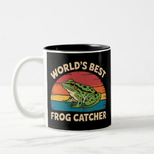 Bester Froschfänger der Welt Lustiges Meme Sarkast Zweifarbige Tasse