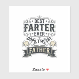 Bester Furzer Allerlustigster Vater Shirt Design_1 Aufkleber