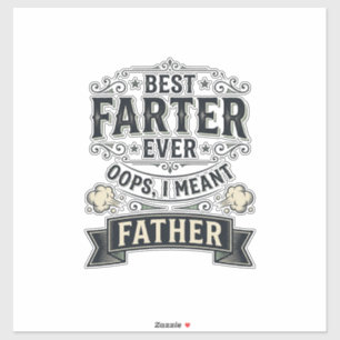 Bester Furzer Allerlustigster Vater Shirt Design_1 Aufkleber