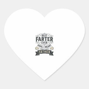 Bester Furzer Allerlustigster Vater Shirt Design_1 Herz-Aufkleber