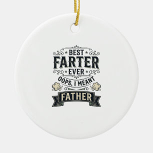Bester Furzer Allerlustigster Vater Shirt Design_1 Keramik Ornament