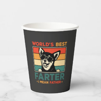 Bester Furzer der Welt, ich meine Vater Lustiger V Pappbecher