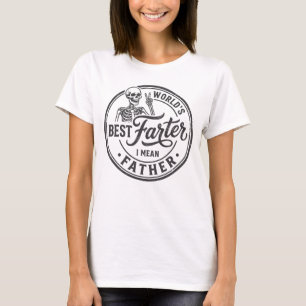 Bester Furzer der Welt, ich meine Vater Skelett-Va T-Shirt