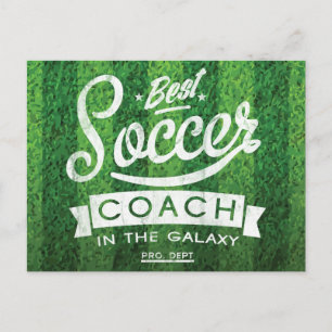 Bester Fußballtrainer in der Galaxie Postkarte