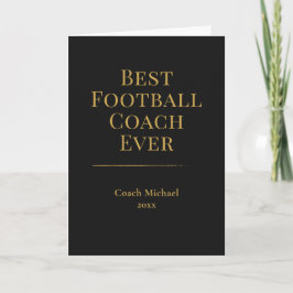 Bester Fußballtrainer überhaupt Elegant Schwarz Go Dankeskarte