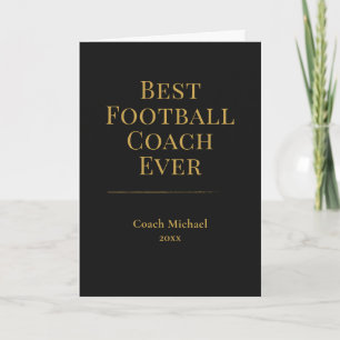 Bester Fußballtrainer überhaupt Elegant Schwarz Go Dankeskarte